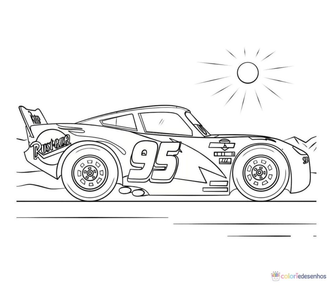 Relâmpago McQueen para colorir