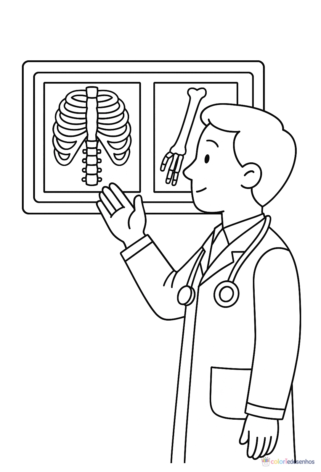 Desenhos de Médico para colorir