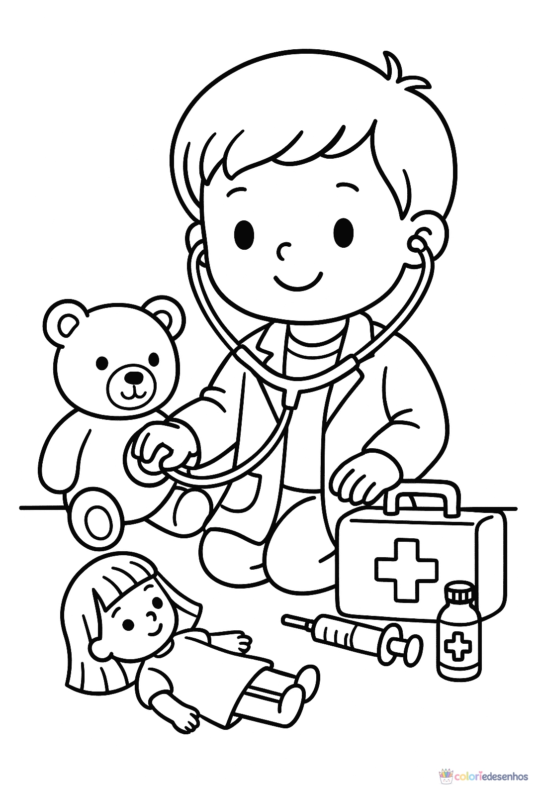 Médico para colorir