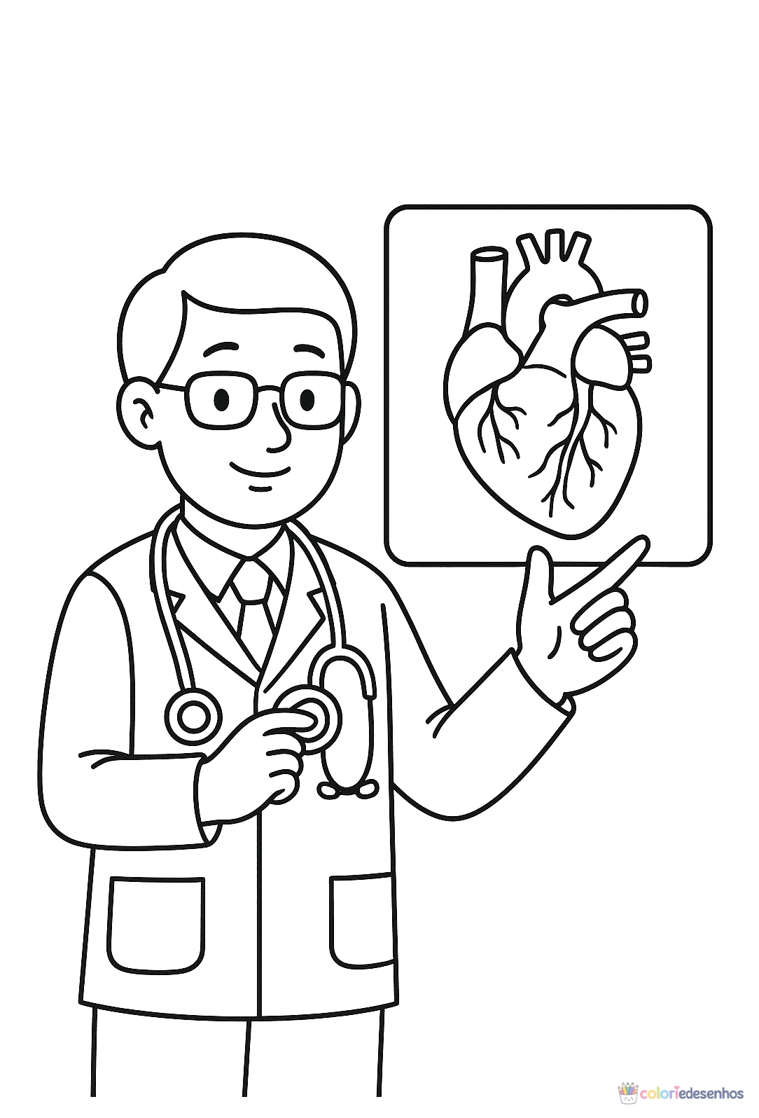 Médico para colorir