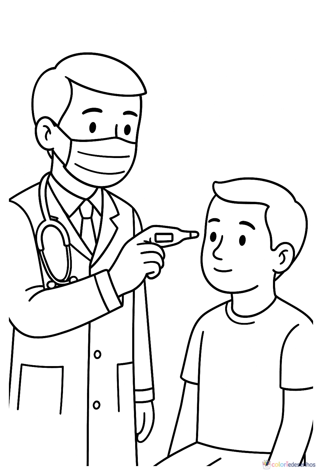 Médico para colorir