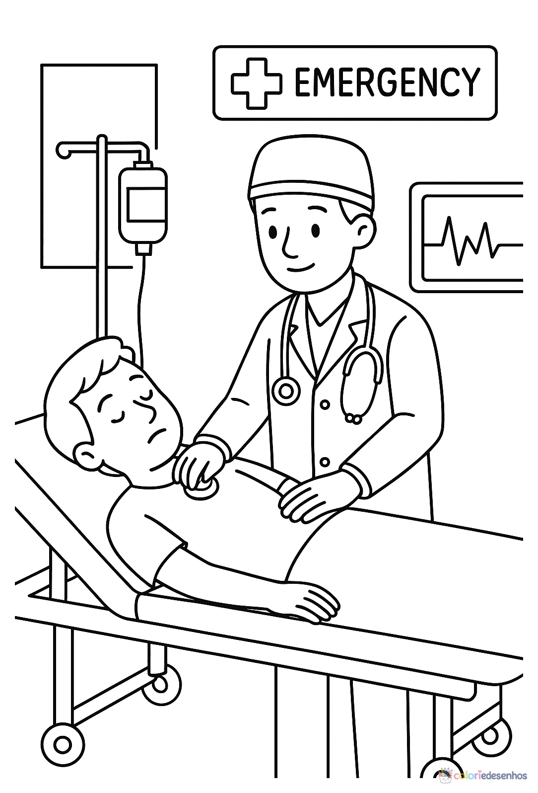 Médico para colorir