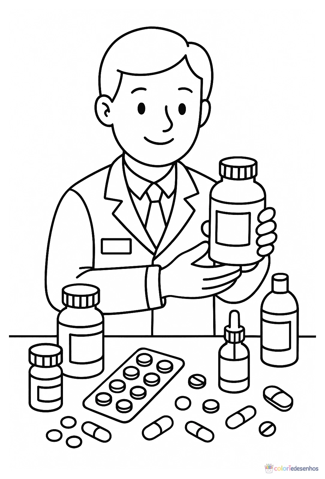 Médico para colorir