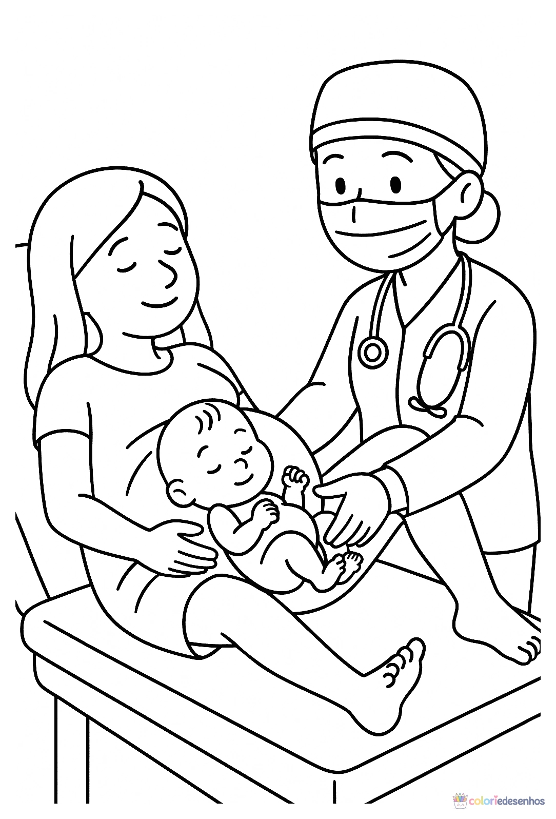 Médico para colorir