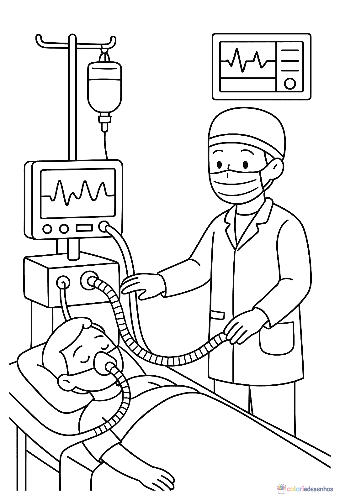 Médico para colorir