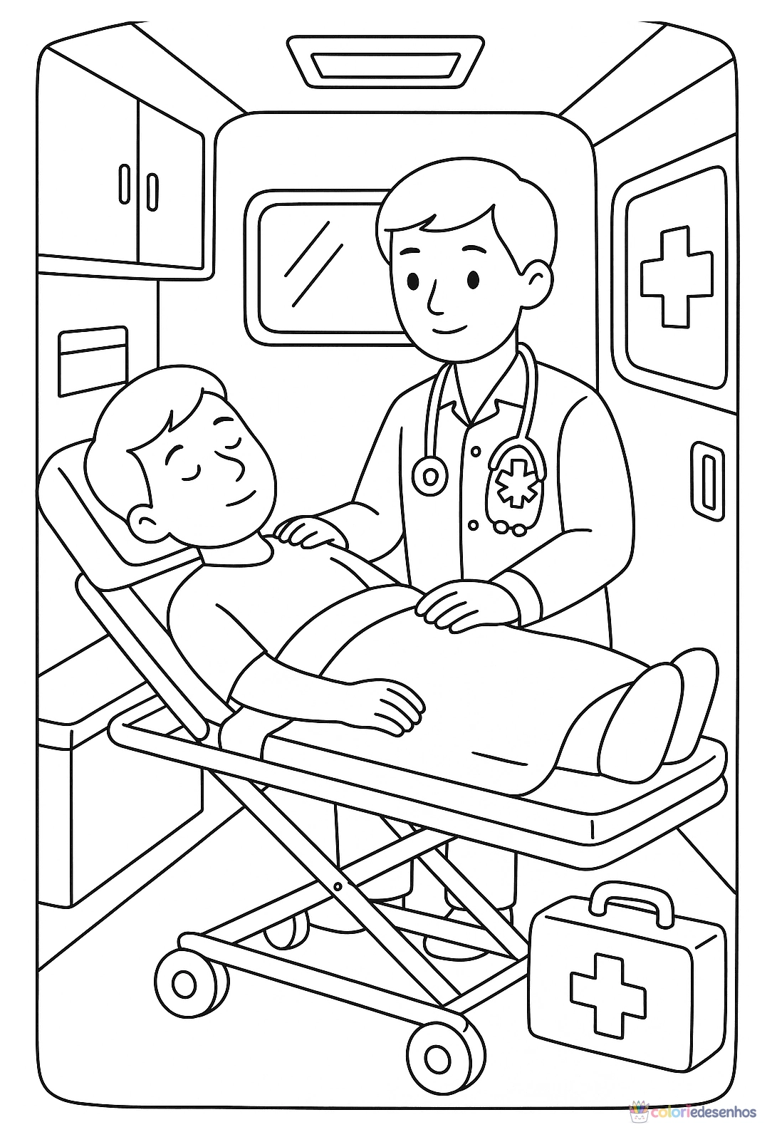 Médico para colorir