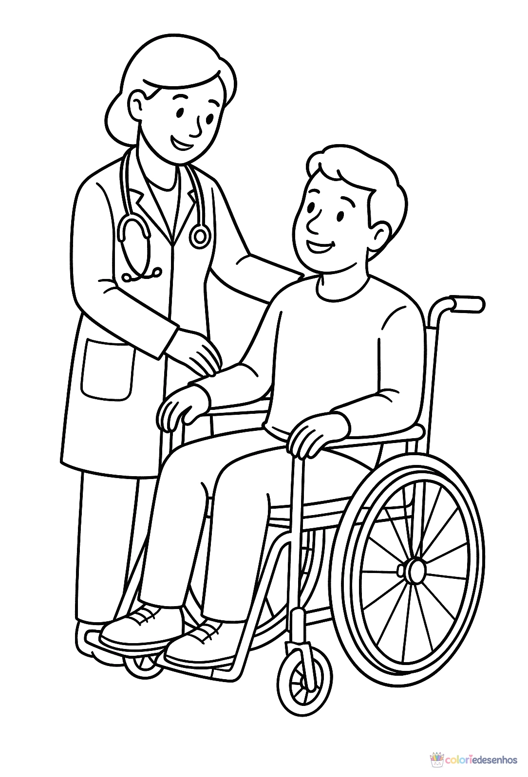 Médico para colorir