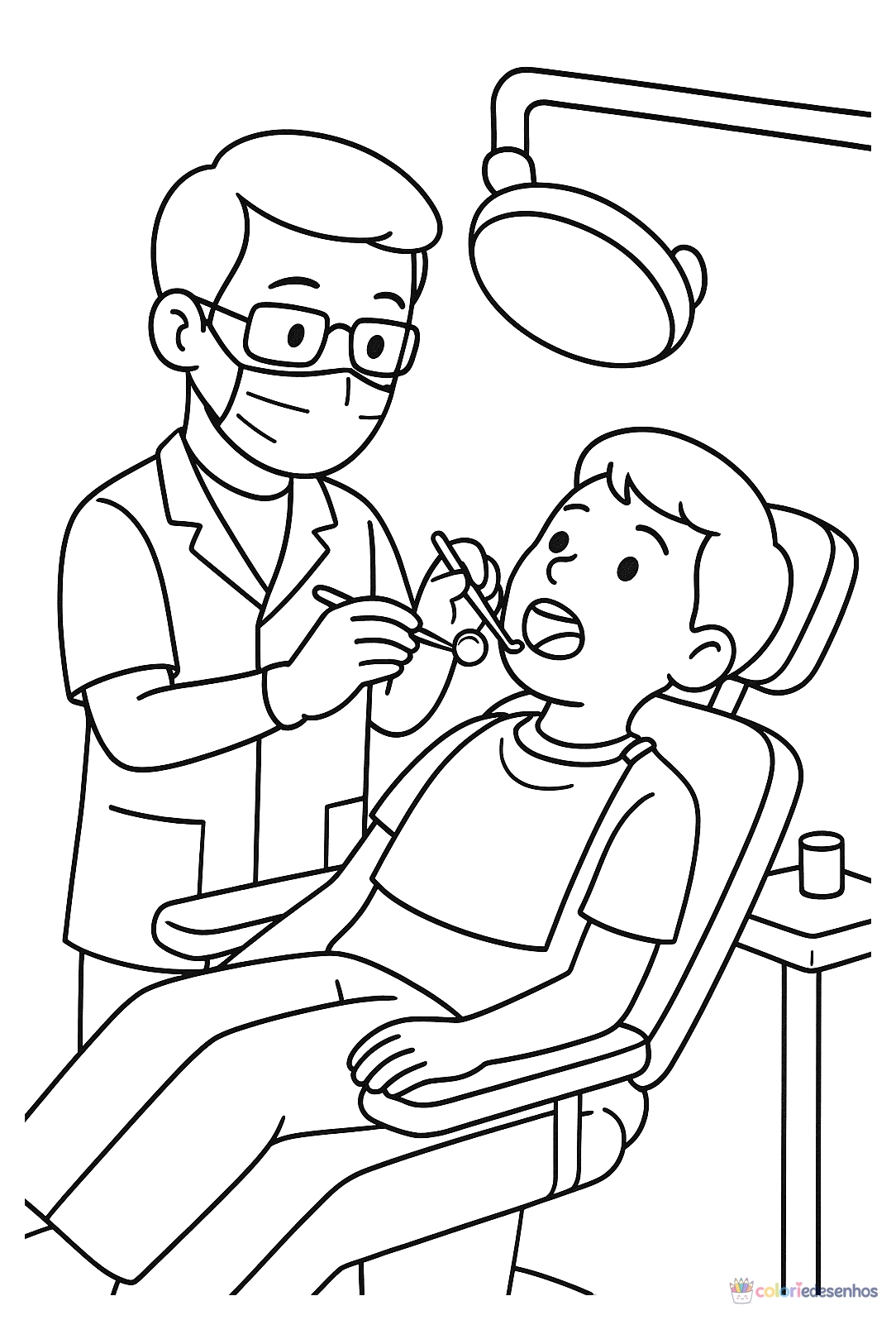 Médico para colorir