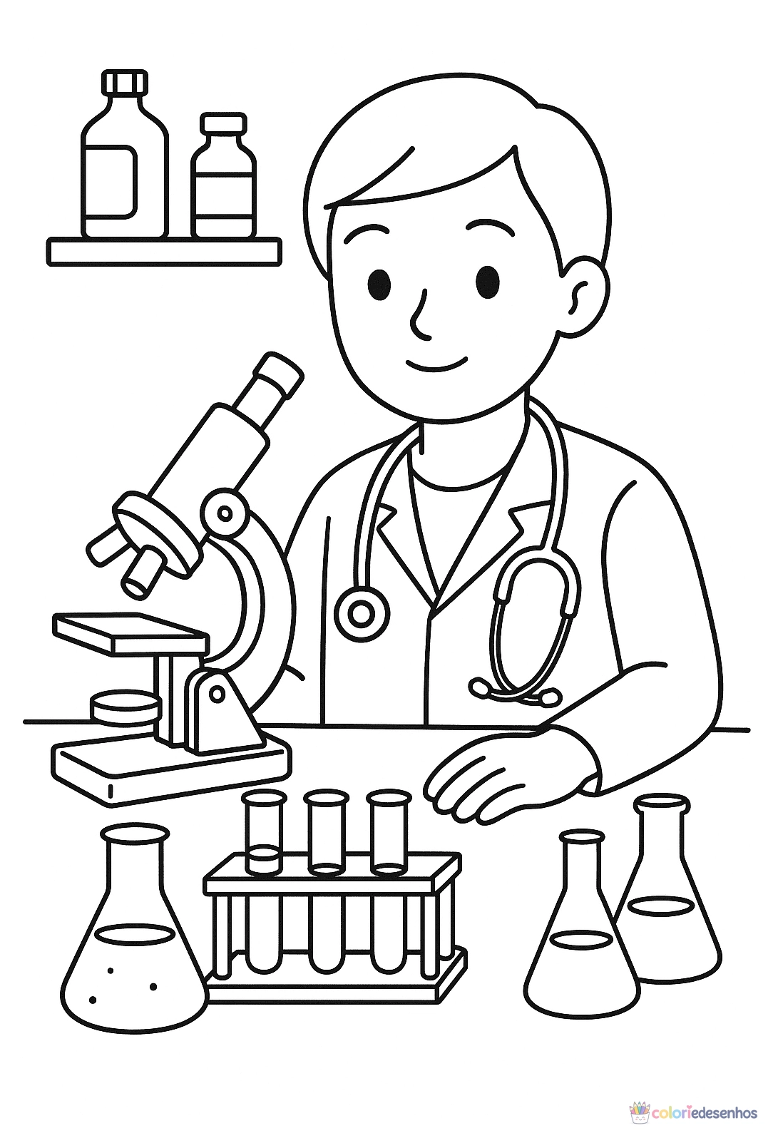 Médico para colorir