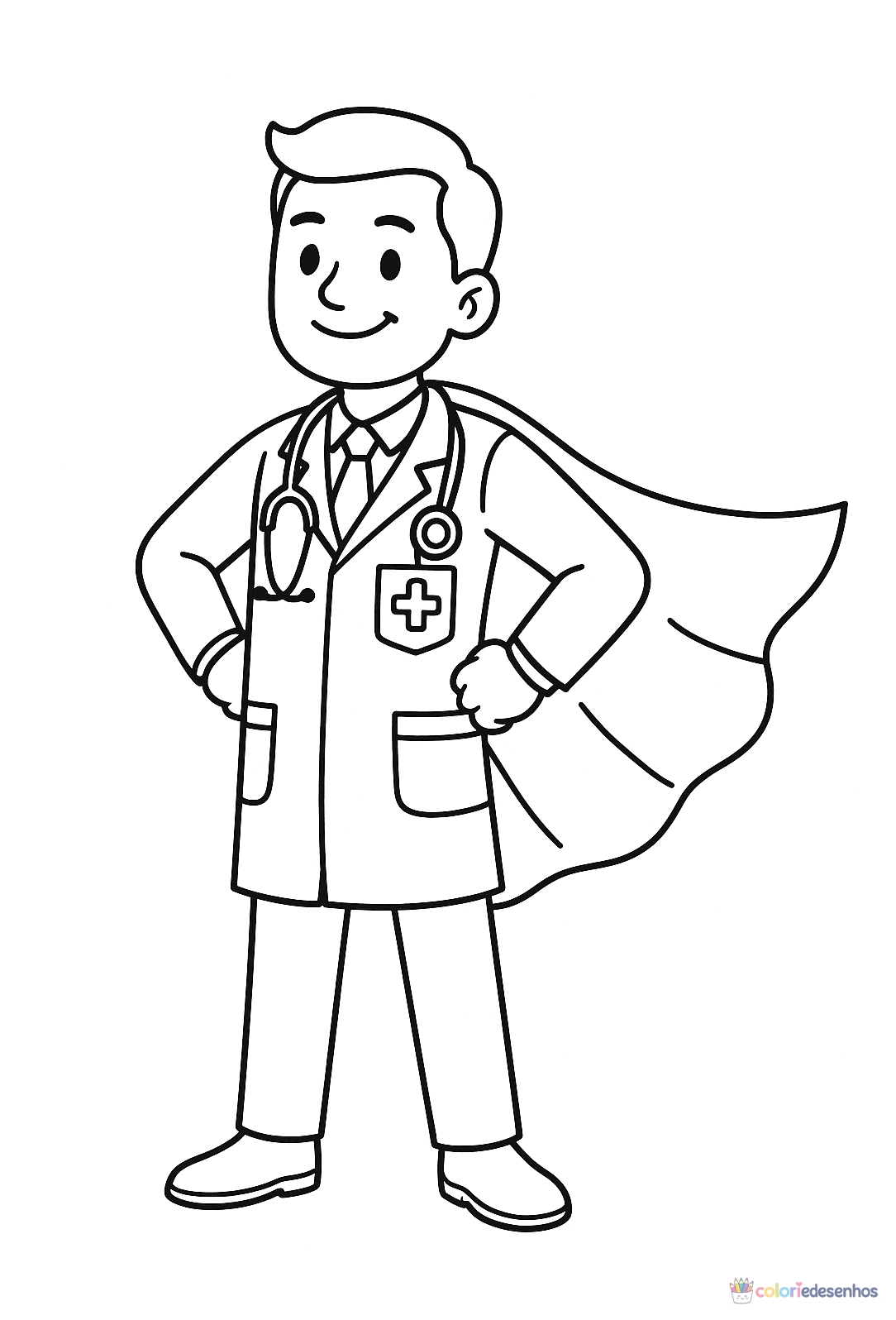 Médico para colorir