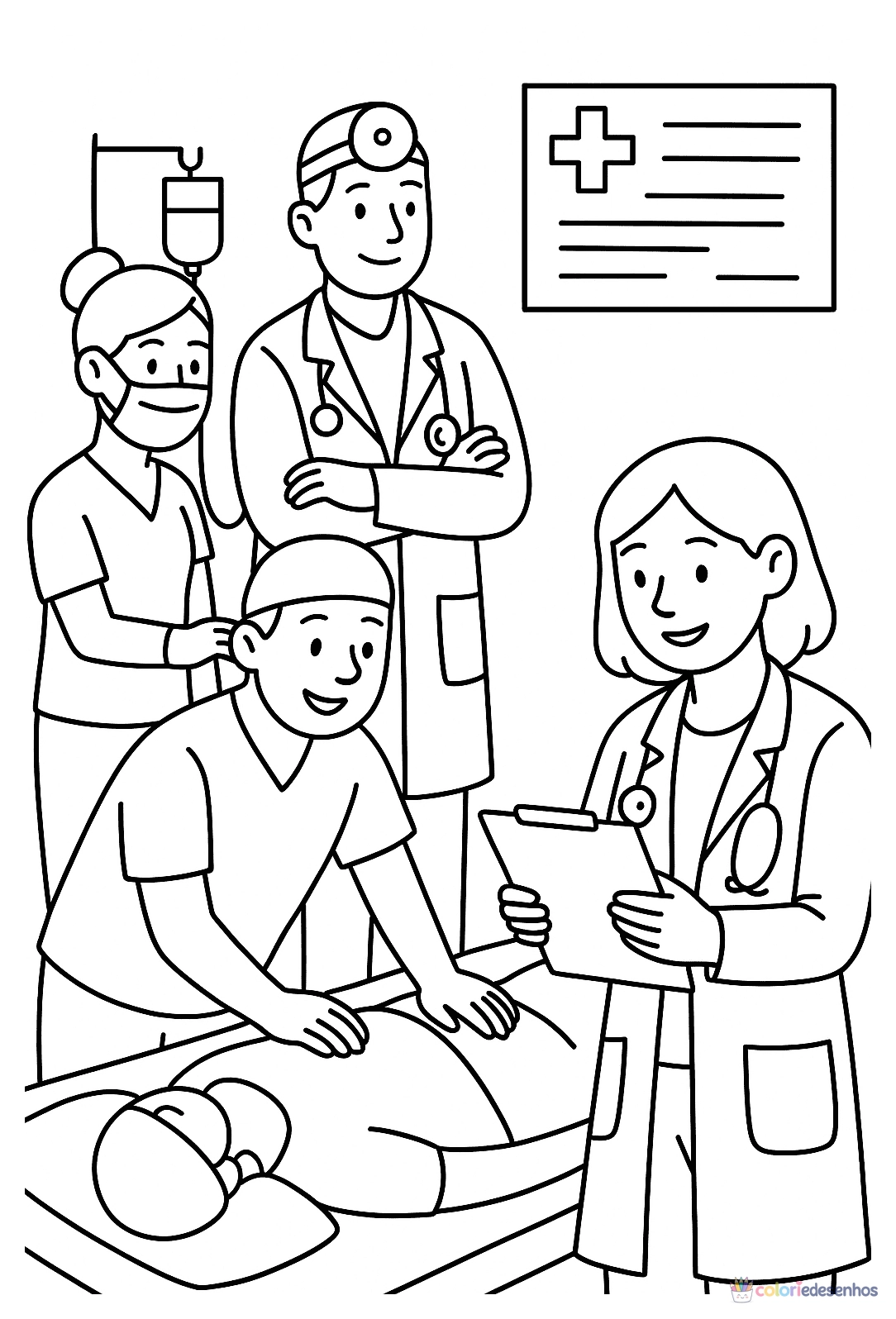 Médico para colorir