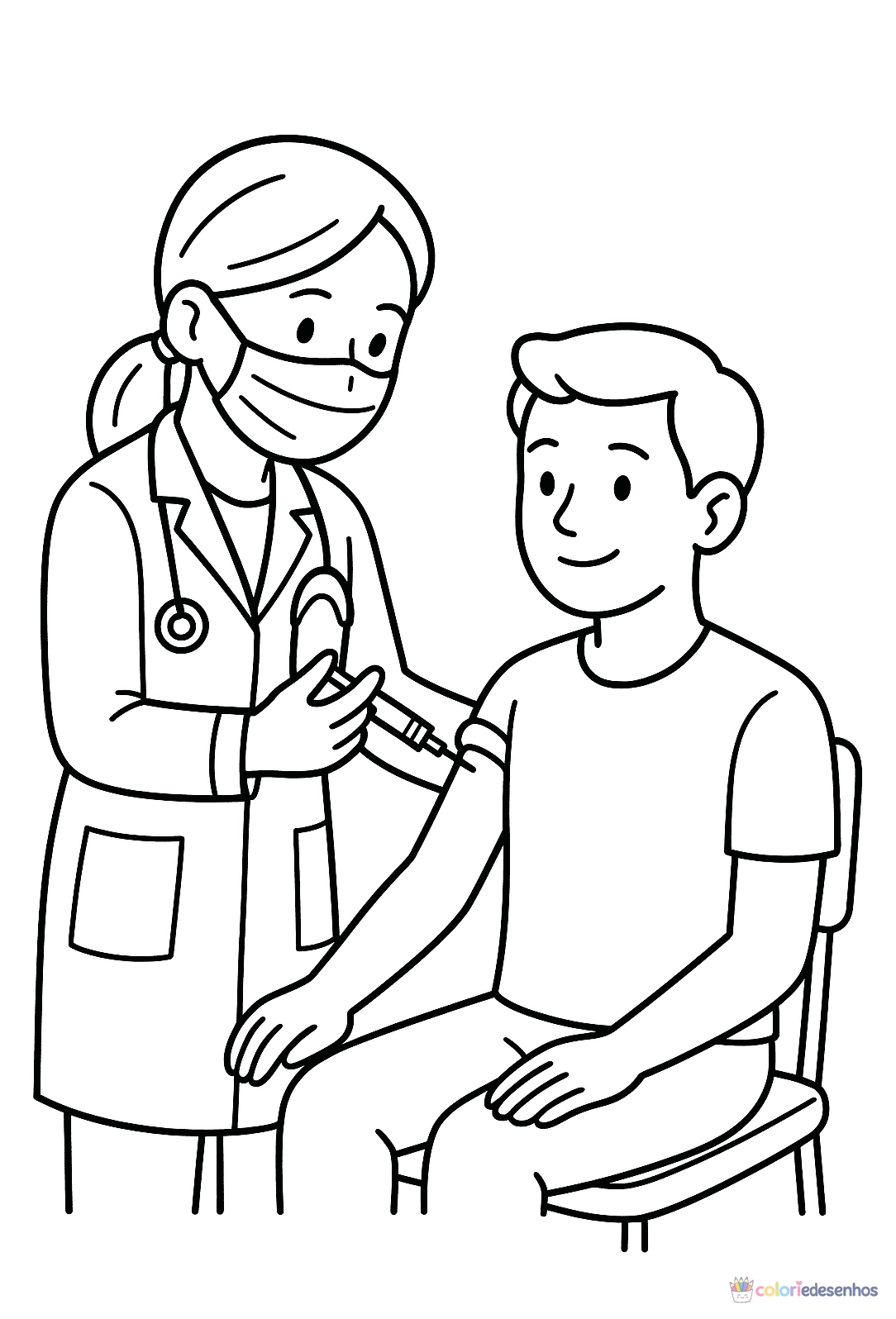 Médico para colorir
