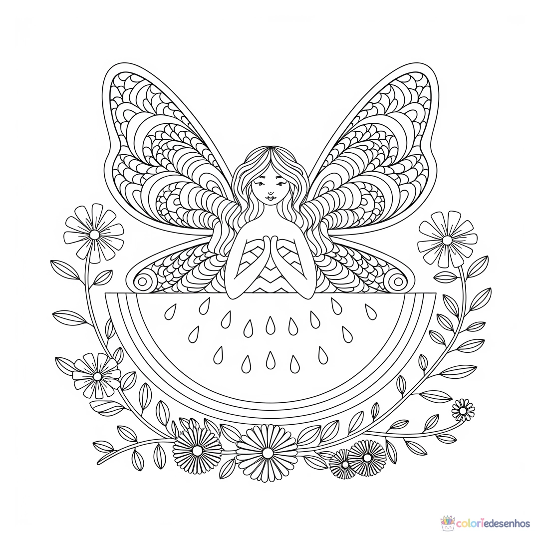 Melancia para colorir