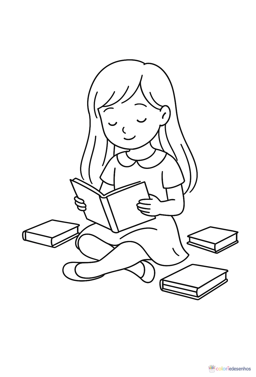 Menina para colorir