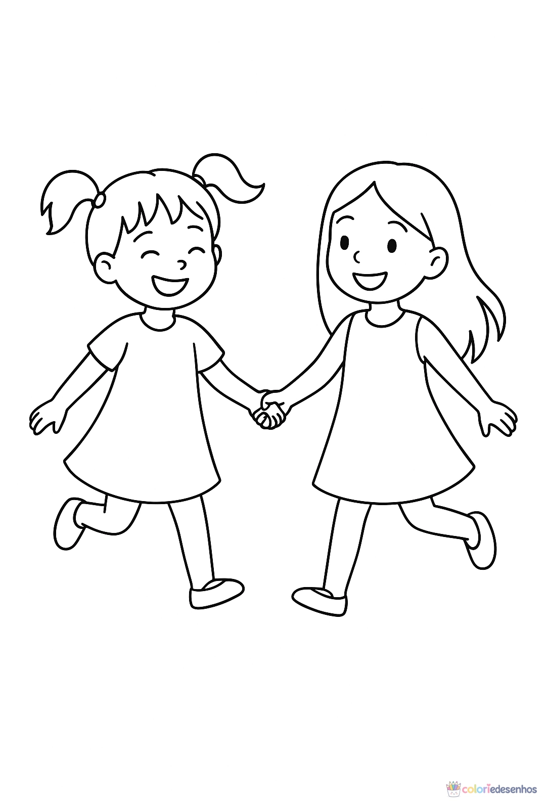 Menina para colorir