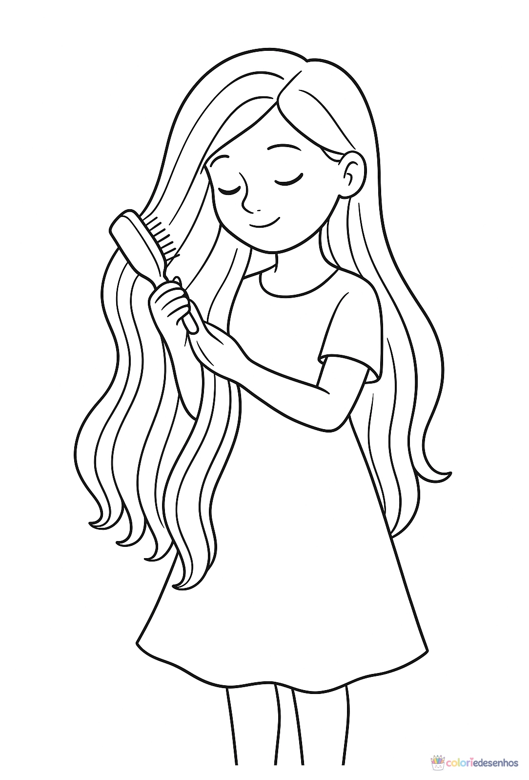 Menina para colorir