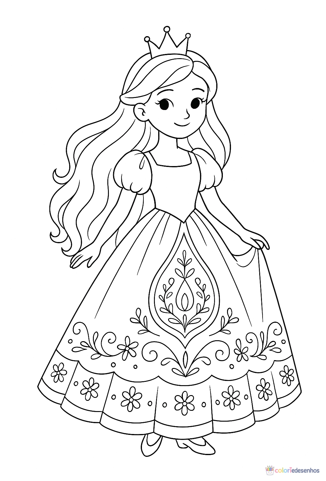 Menina para colorir