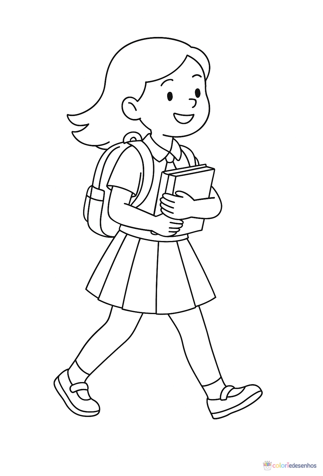 Menina para colorir