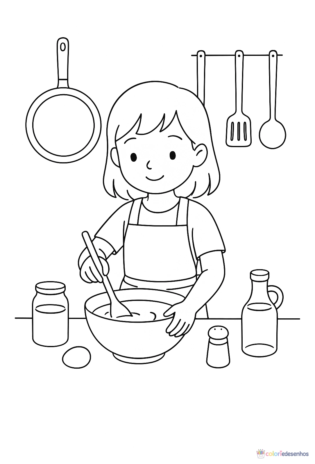 Menina para colorir