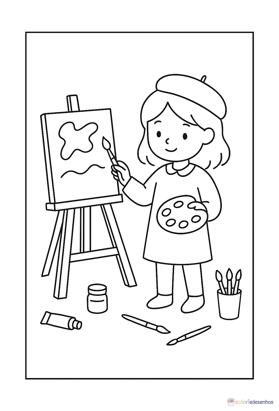 Menina para colorir