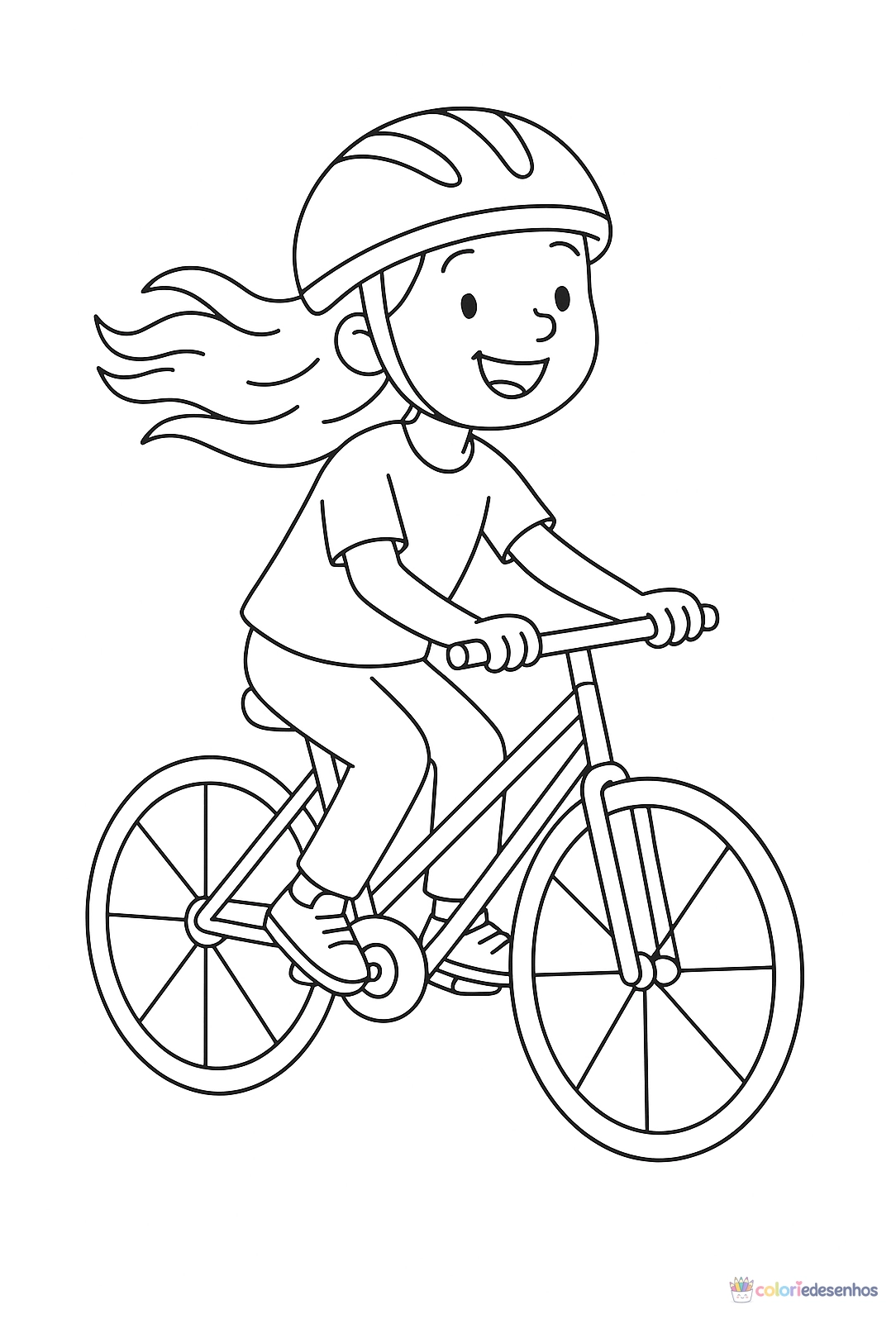 Menina para colorir