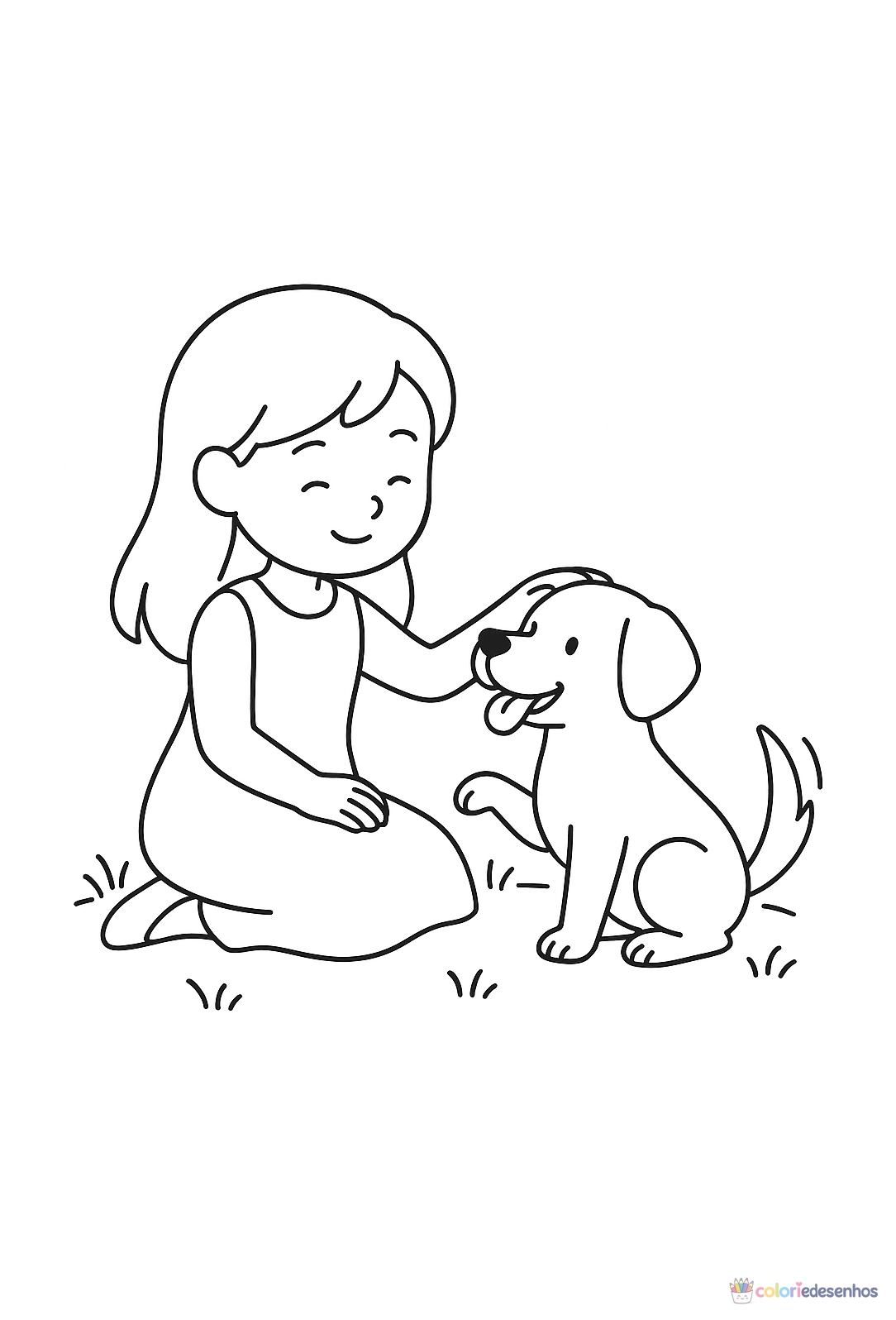 Menina para colorir