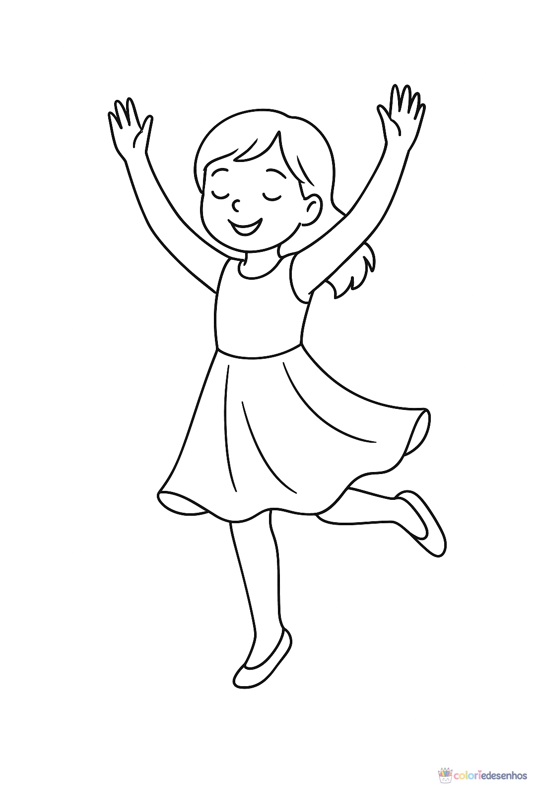 Menina para colorir