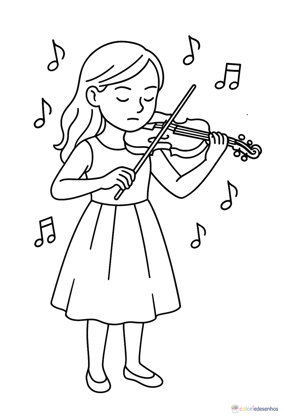 Menina para colorir