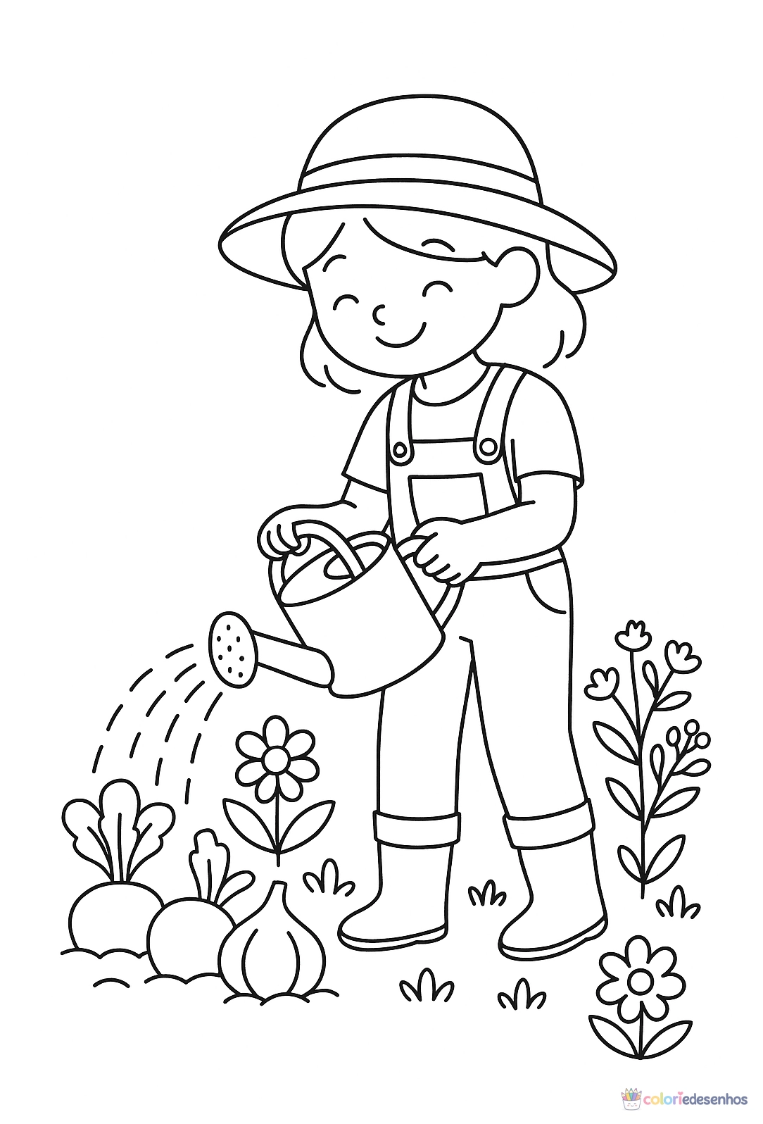Menina para colorir