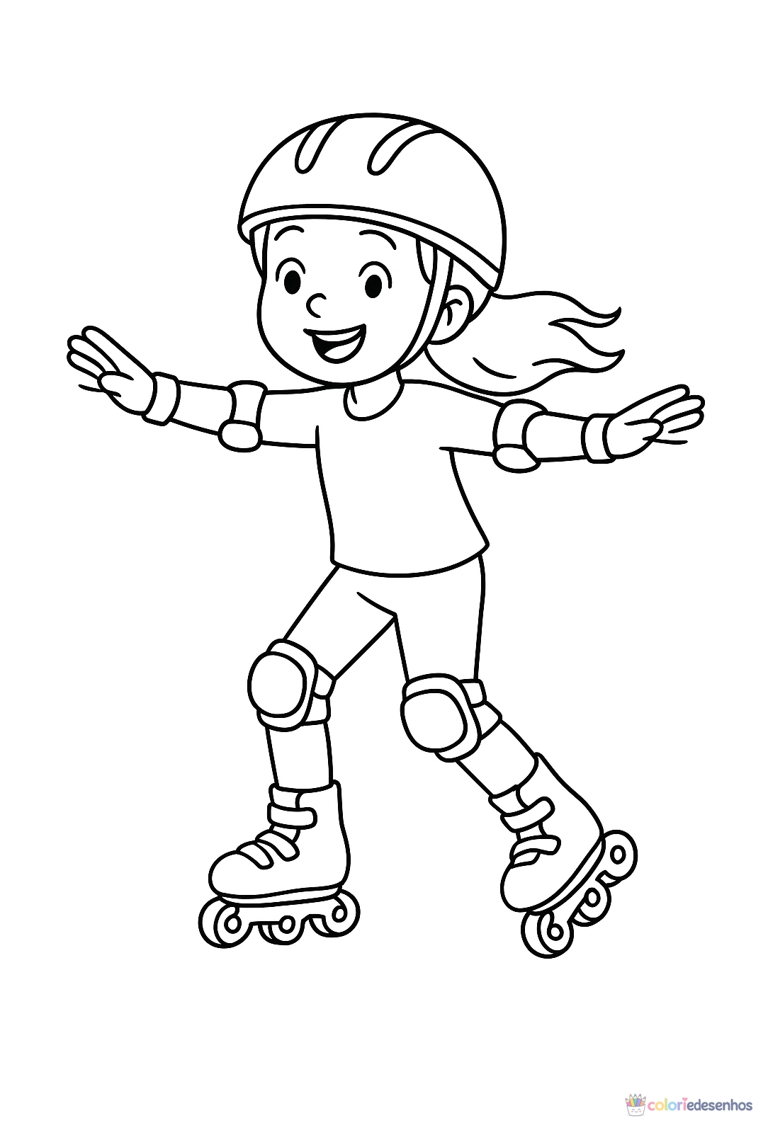 Menina para colorir