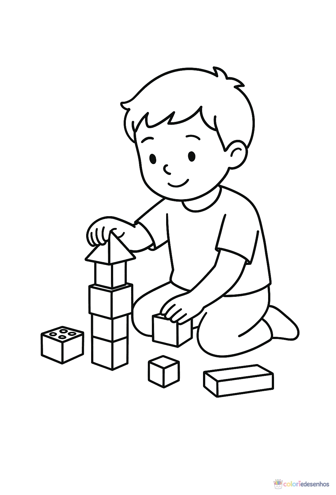 Menino para colorir