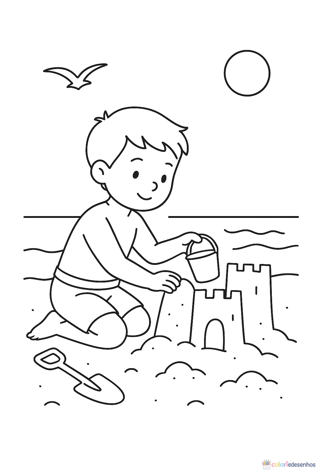 Menino para colorir