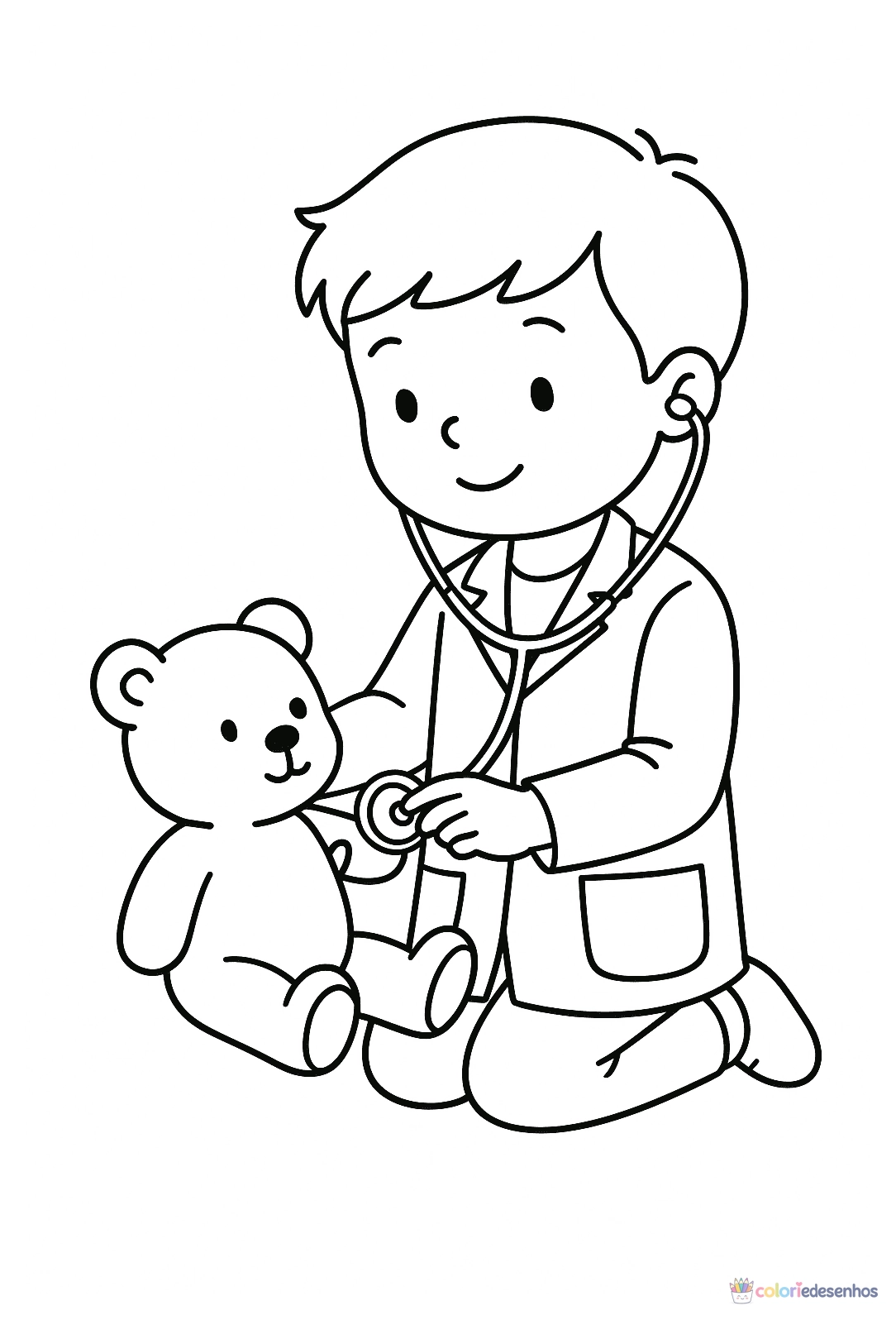 Menino para colorir