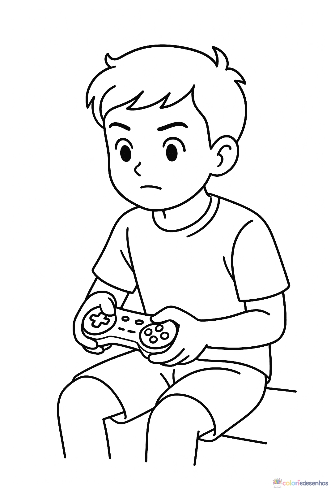Menino para colorir