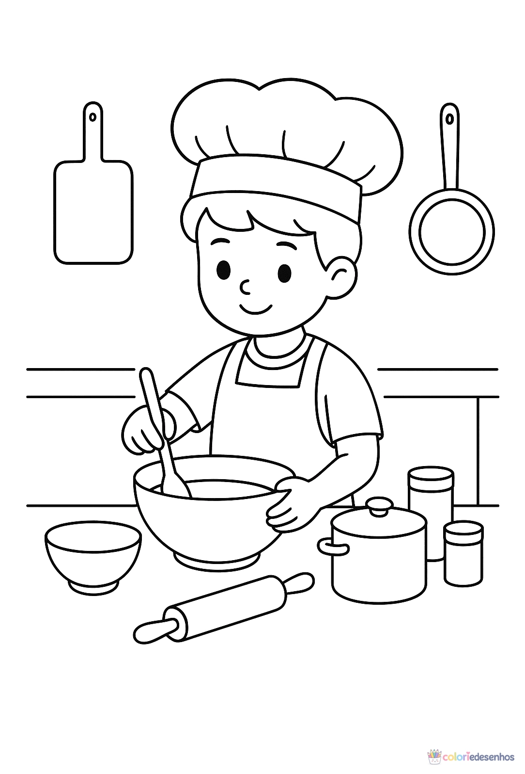 Menino para colorir
