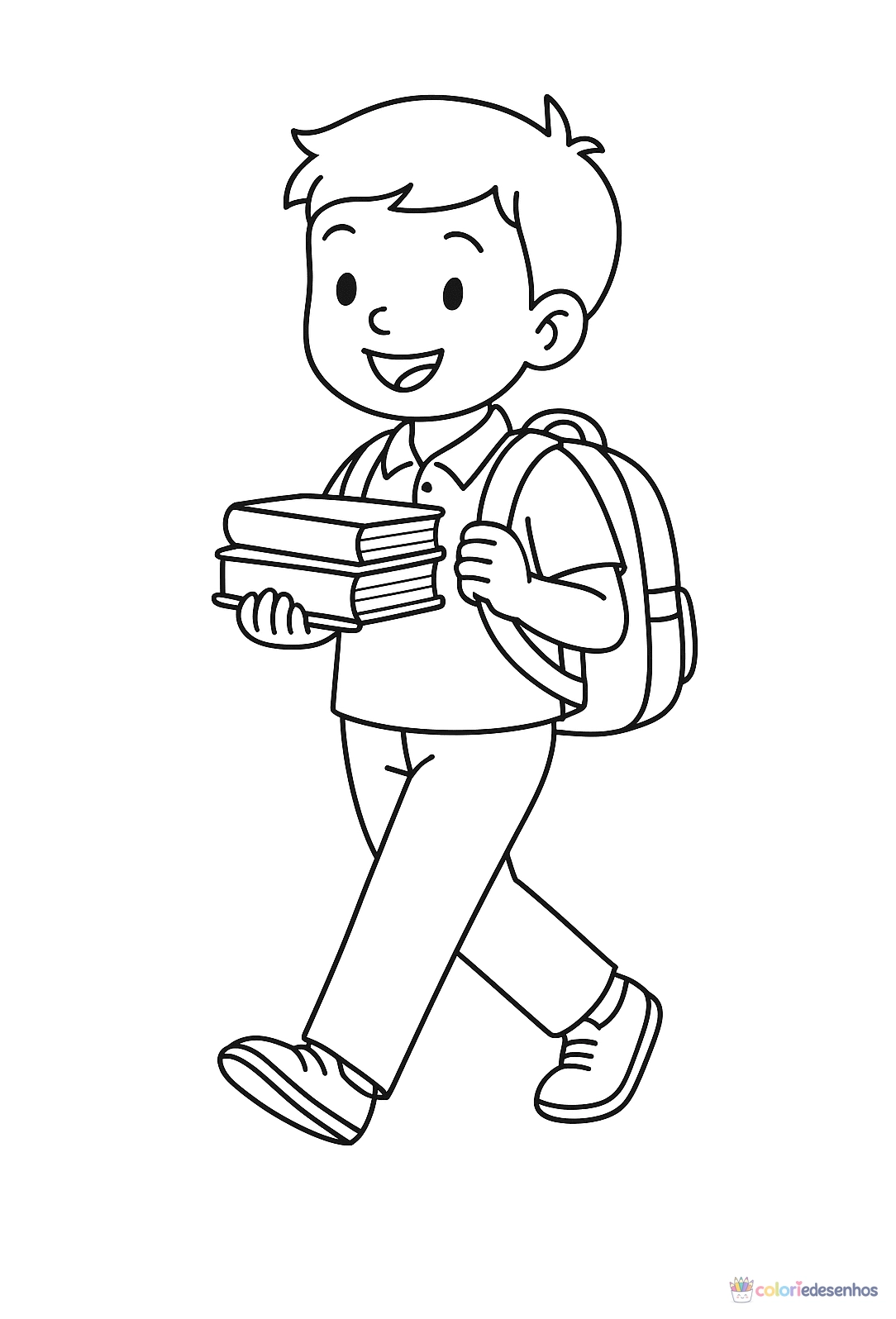 Menino para colorir