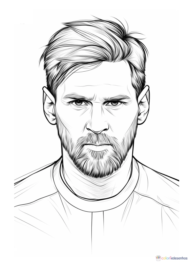Desenhos de Messi para colorir