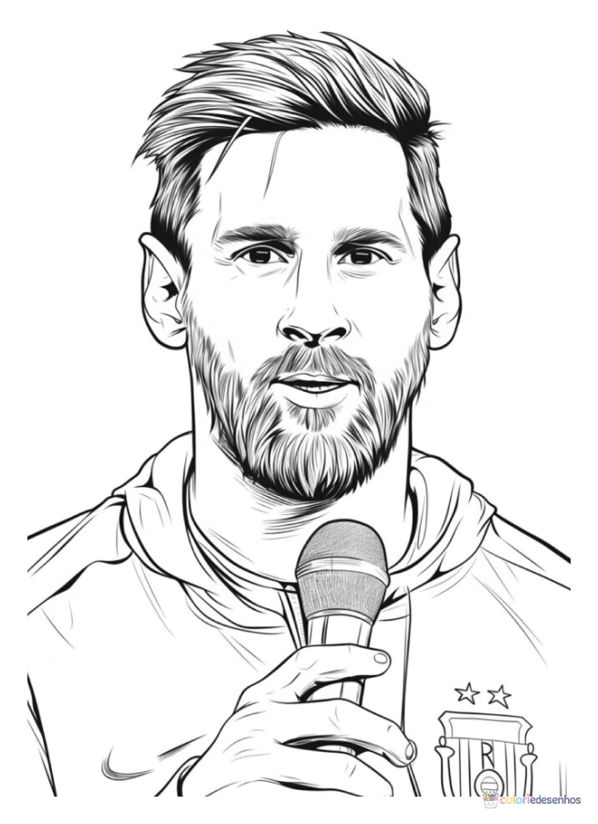 Messi para colorir