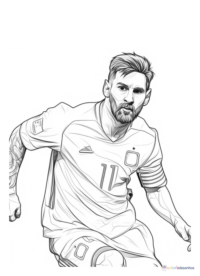 Messi para colorir