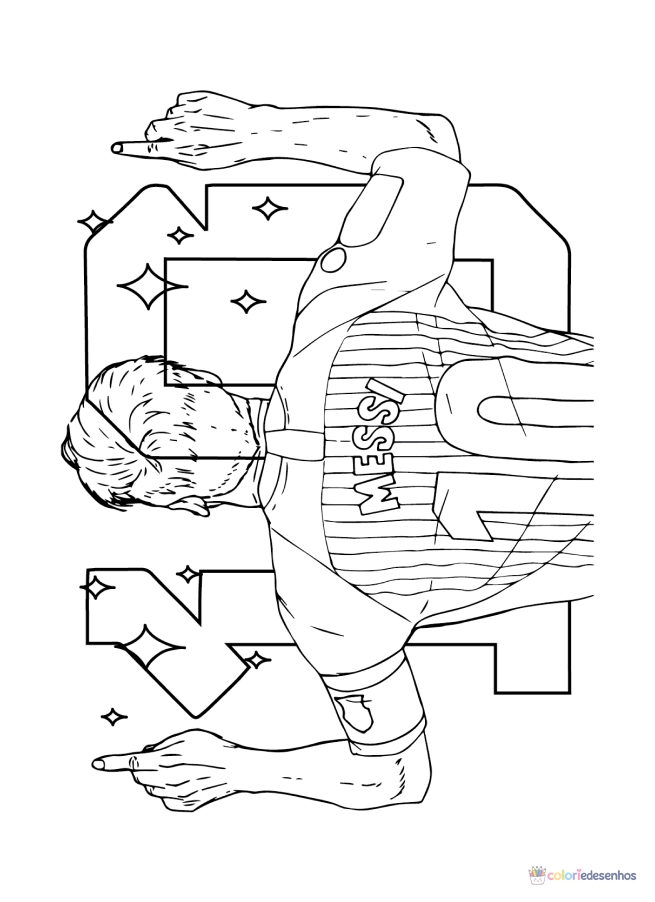 Messi para colorir