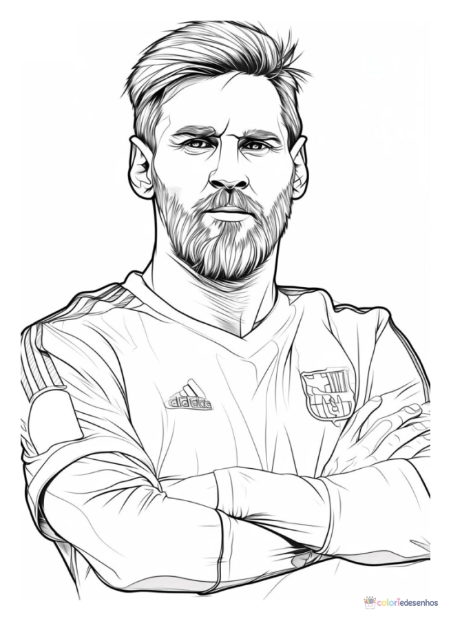 Messi para colorir