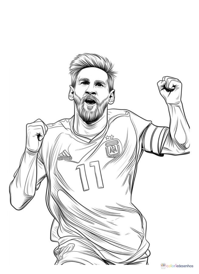 Messi para colorir