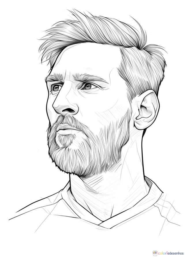 Messi para colorir