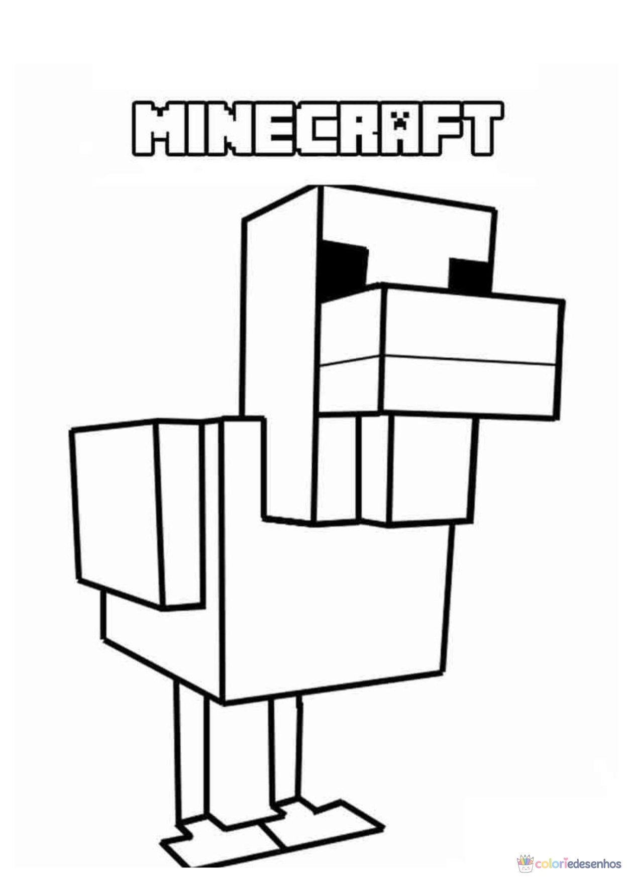 Minecraft para imprimir e colorir para colorir