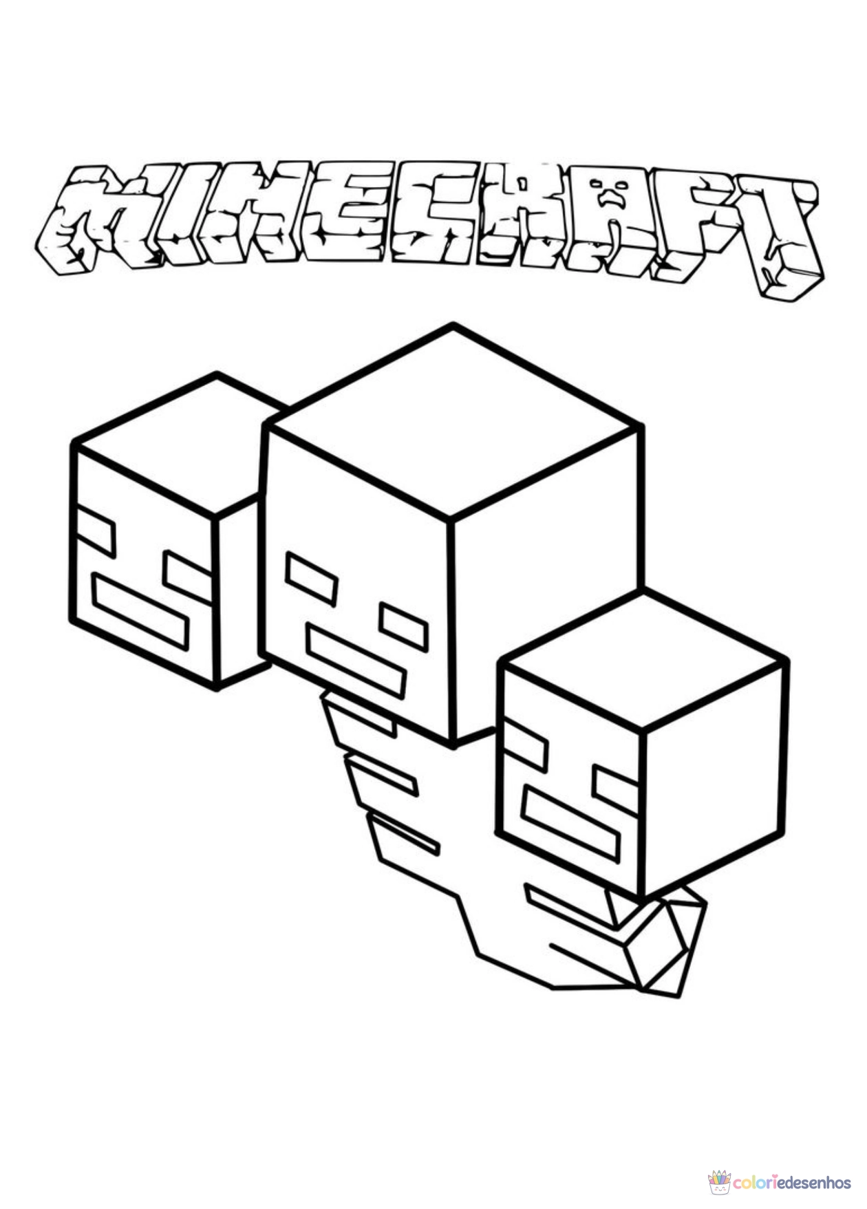 Minecraft para imprimir e colorir para colorir