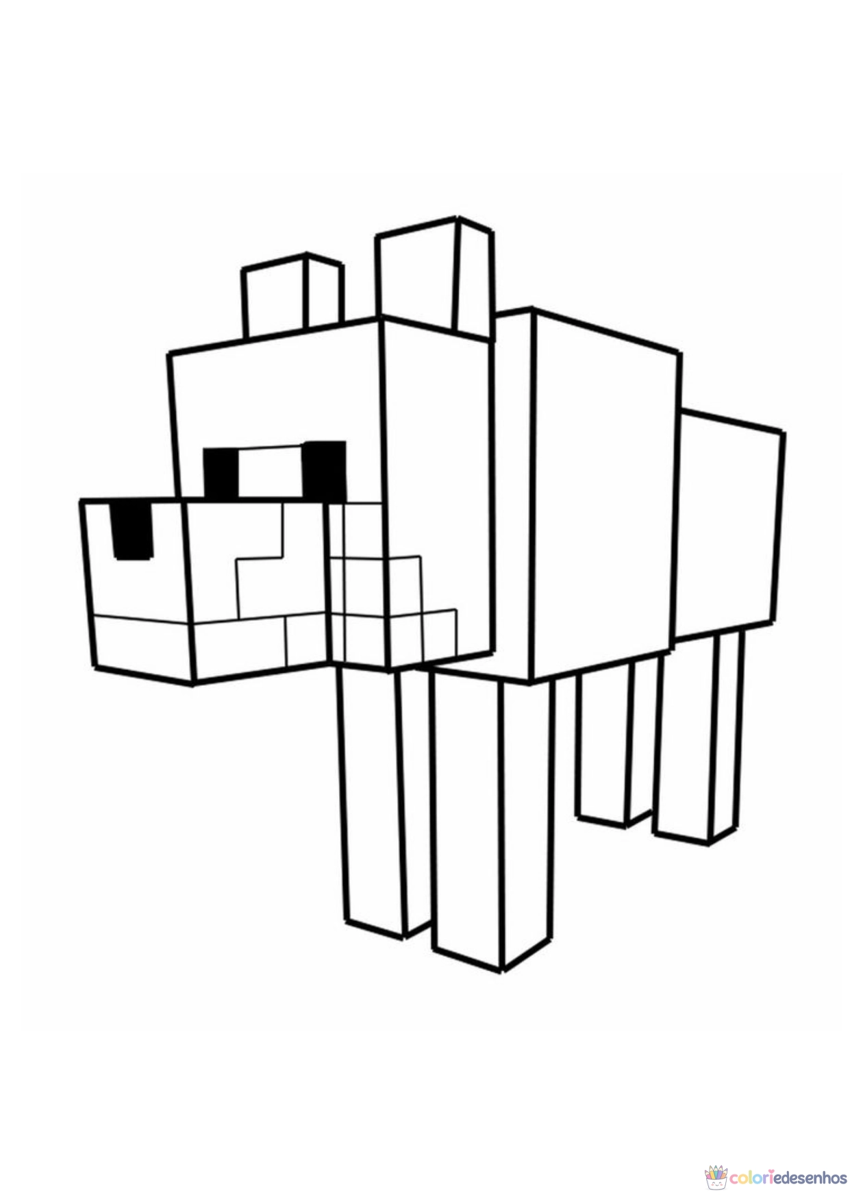 Minecraft para imprimir e colorir para colorir