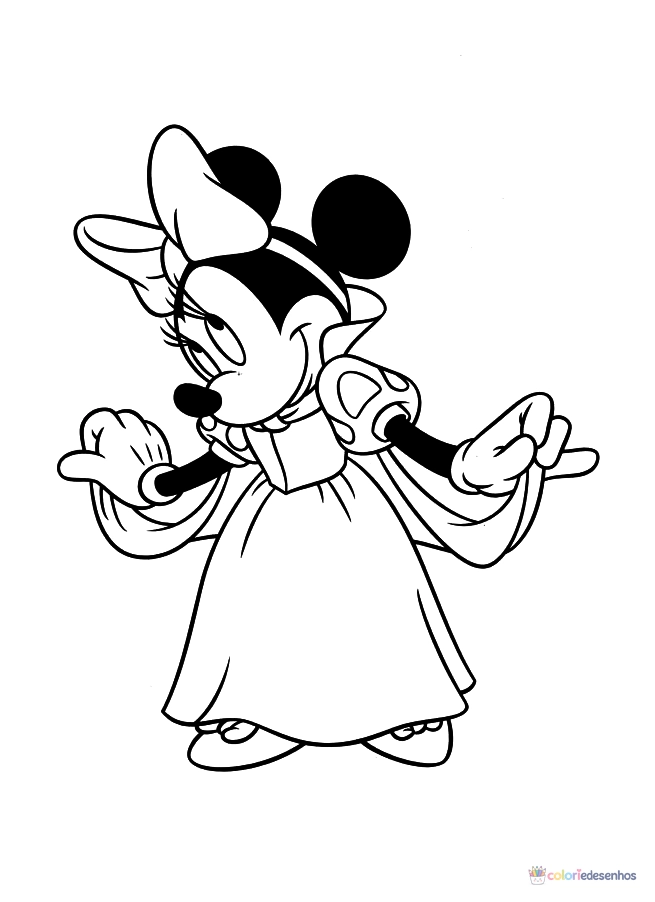 Desenhos de Minnie para colorir