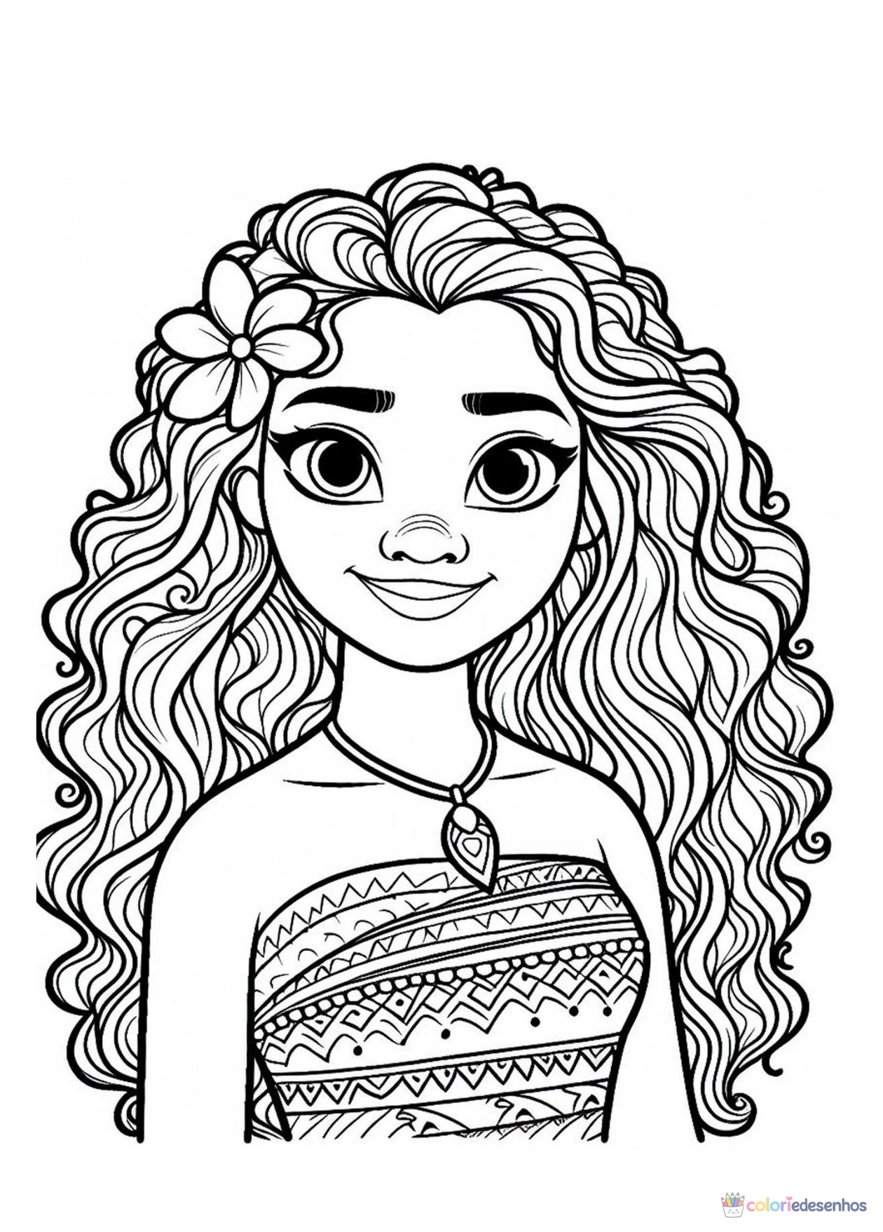 Moana para imprimir e colorir para colorir