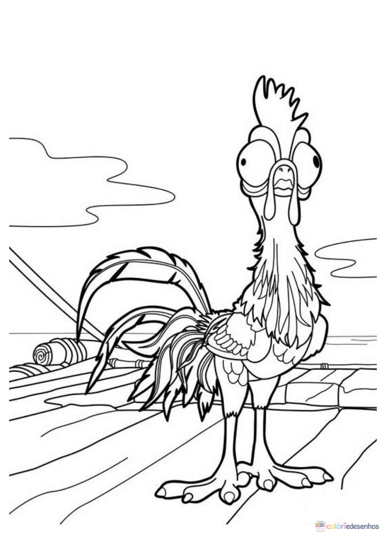 Moana para imprimir e colorir para colorir