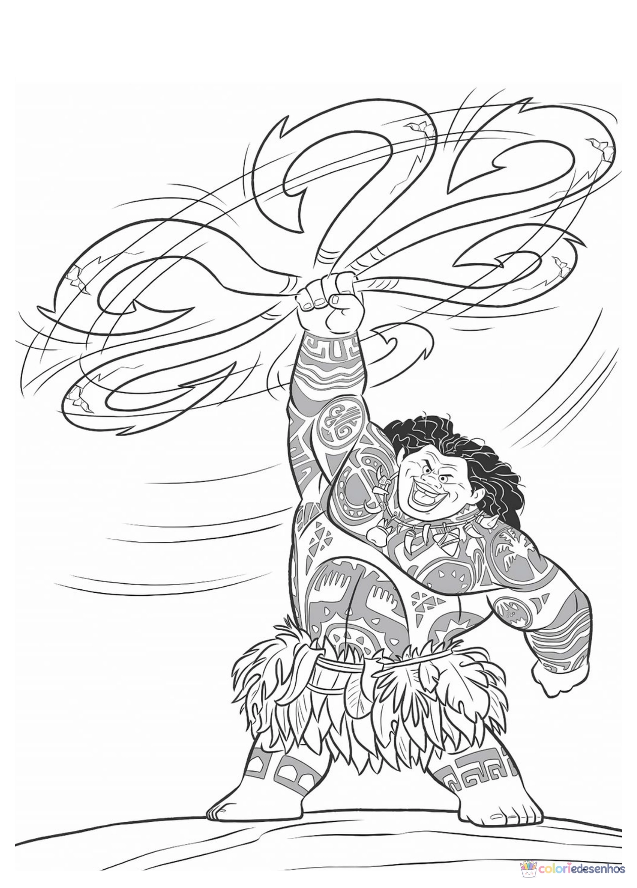 Moana para imprimir e colorir para colorir